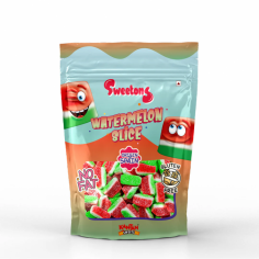 Shop Peppa pig watermelon slice online at Sweetons! These 50g watermelon-flavored candies bring the refreshing taste of summer. With their vibrant color and delightful flavor, they not only satisfy your sweet tooth but also add a touch of fun to your home decor.
