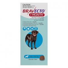 Bravecto 1-Month Chewable for Large Dogs is the innovative addition to the Bravecto family that works as a monthly ectoparasiticide for puppies and dogs that weigh between 20-40kg. It is a palatable, flavored chewable that provides protection against fleas and ticks for one month.
