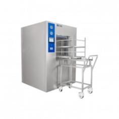 Fison horizontal autoclave with 500L storage features an S30408 stainless steel structure and a 7-inch touchscreen. It has a user-friendly interface that operates at 150℃–139℃ Max (0 to 0.25 MPa). With a robust AISI 304 jacket, it gives double pulsation, auto drainage, and a liquid-ring vacuum pump.