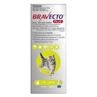 Bravecto Plus Spot-on Cat is an advanced solution that effectively treats fleas, paralysis ticks, gastrointestinal nematodes and prevents heartworms in cats. The topical treatment is also effective in treating ear mites. It provides immediate relief from fleas and ticks and provides protection by breaking the flea life cycle before they lay eggs. Get Flea, tick, and worms treatment for Cats at lowest price online in Australia at VetSupply