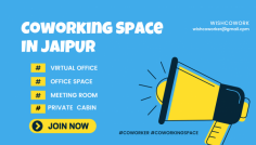 Discover the best coworking space in Jaipur, offering flexible options for freelancers, startups, and small businesses. With locations in Vaishali Nagar and beyond, these spaces provide shared offices, private cabins, meeting rooms, and virtual offices. Enjoy a productive environment with modern amenities, all while staying connected to a vibrant professional community.