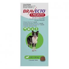 Bravecto 1-Month Chewable for Medium Dogs is the innovative addition to the Bravecto family that works as a monthly ectoparasiticide for puppies and dogs that weigh between 10-20kg. It is a palatable, flavored chewable that provides protection against fleas and ticks for one month.
