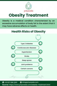 As the first recognized Ayurveda and Panchakarma Hospital in Pune, PriyaVeda stands at the forefront of offering holistic solutions for obesity. The hospital's commitment to personalized care and a comprehensive approach sets the stage for transformative obesity treatment.

Recognizing that each individual's journey with obesity is unique, PriyaVeda adopts a personalized approach to treatment. Rather than adopting a one-size-fits-all strategy, the hospital tailors interventions to address the specific factors contributing to obesity in each case.