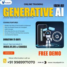 Generative AI Course in Hyderabad- Visualpath Generative AI (GenAI) Courses Online teaches you how to create new content with AI, like text and images. Our  Generative AI Online Training available Worldwide. Artificial Intelligence (AI) jobs are booming. Perfect for beginners and professionals. Attend a Free Demo Call At +91-9989971070
Visit our Blog: https://visualpathblogs.com/
Whatsapp:  https://www.whatsapp.com/catalog/919989971070
Visit: https://visualpath.in/generative-ai-course-online-training.html