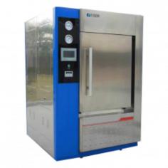 
Fison horizontal autoclave is a 360L floor-standing pulse vacuum sterilizer. It operates between 105°-134°C and 0.225 MPa, features a built-in steam double door generator with pneumatic sealing, and a stainless steel chamber. It has digital controls with thermal printer compliant with GMP guidelines.