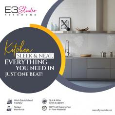 Experience the best of modular kitchen manufacturing with our company in Delhi, India. We offer a wide range of designs, materials, and finishes to suit your needs. Contact us for a consultation!

Visit us:- https://e3groupindia.com/modular-kitchen-manufacturer-in-india/

#ModularKitchenManufacturerIndia #ModularKitchenCompanyDelhi #CustomizedModularKitchens #PremiumQualityKitchens #ModularKitchenSolutions 