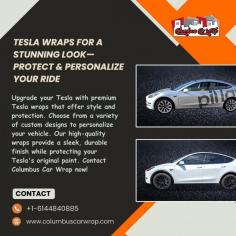 Upgrade your Tesla with premium Tesla wraps that offer style and protection. Choose from a variety of custom designs to personalize your vehicle. Our high-quality wraps provide a sleek, durable finish while protecting your Tesla's original paint. Contact Columbus Car Wrap now!
