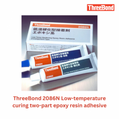 ThreeBond 2086N is a two-part, epoxy resin-based adhesive that cures quickly, even at low temperatures. It begins curing within 5 to 8 minutes at room temperature (25°C) and reaches practical strength in around 30 minutes. One of its standout features is its ability to cure at temperatures as low as -5°C, making it ideal for cold environments. This adhesive has high bonding strength and can bond a wide range of materials, including metals, glass, ceramics, stone, concrete, plastics, wood, and rubber. It’s easy to use, requiring only equal parts of the main and curing agents for application.