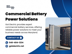 Got Electric offers professional commercial battery services designed to ensure reliable power for your business. From installation to maintenance, we provide comprehensive solutions to meet your energy needs. Count on our expertise to enhance efficiency and reduce downtime for your commercial operations.