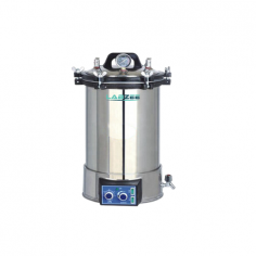 Labzee Portable Sterilizer Machine is made of stainless steel with an 18 L chamber. It operates at 126°C and 0.14 to 0.16 MPa pressure. It has a dual-scale pressure gauge automatic shut-off with beep reminder and a 0 to 60 minute time scope for safe, reliable use.