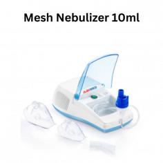 Abimed mesh nebulizer has a cup capacity of 10 ml and produces particle sizes ranging from 0.5 µm to 5 µm. It features strong airflow and small atomization particles for easy absorption. Additionally, it includes an automatic time setting for convenient and efficient treatment.