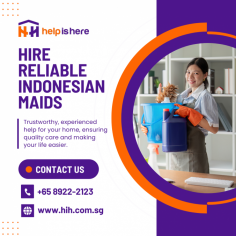 An Indonesian maid provides reliable and skilled help for your home. Known for their dedication and hard work, they offer various services, including cleaning, cooking, and childcare. Indonesian maids are appreciated for their strong work ethic, professionalism, and ability to adapt to different household needs. Hiring an Indonesian maid can make daily tasks easier, giving you more time to focus on other priorities. They are a great choice if you're looking for dependable help to maintain a clean and organized home. With their experience and commitment, Indonesian maids help create a comfortable and well-managed living environment.