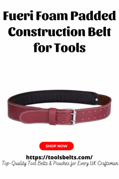 For those working in construction, the Fueri Foam Padded Construction Waist Belt delivers exceptional comfort and durability. This belt features foam padding that reduces strain on your waist, allowing for longer, more comfortable work sessions. Crafted from full-grain leather, it stands up to heavy use and is waterproof for all-weather performance. With an adjustable fit that accommodates waist sizes from 32 to 48 inches, it’s perfect for professionals who need reliable gear.