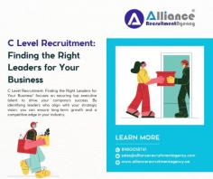 C Level Recruitment: Finding the Right Leaders for Your Business" focuses on securing top executive talent to drive your company's success. By identifying leaders who align with your strategic vision, you can ensure long-term growth and a competitive edge in your industry.