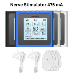 Abimed nerve stimulator is a therapeutic device with a high-resolution LCD screen. Unit features 8 massage modes, an adjustable intensity of 20 levels, an output current range of 475 mA–525 mA, and a rated power of ≤ 0.25 W. Its mini-size design makes it easy to carry, and it has dual channels.