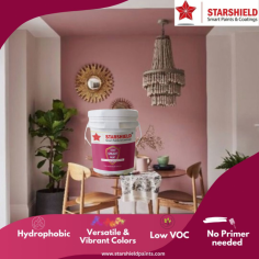 Star Smart Paint Interior is an innovative, high-quality interior paint designed to provide a beautiful, durable finish while offering advanced features like easy application and enhanced performance. This smart paint is formulated to offer excellent coverage, quick drying times, and a variety of modern finishes that cater to the needs of both residential and commercial interiors.