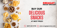 Buy snacks online from Swagat Indian Grocery and enjoy a wide variety of authentic Indian treats delivered to your doorstep. Shop now for a delicious snack experience!
