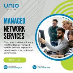 Professional Managed Network Services

Unio Digital's Managed Network Services to ensure your business runs smoothly with secure, efficient, and reliable networking solutions. We provide continuous monitoring, proactive issue resolution, and scalable support tailored to your needs. Whether you're a growing business or an established enterprise, our expert team ensures your network is optimized for performance, enhancing productivity and minimizing downtime. By partnering with us, you can focus on your core business activities while we handle all aspects of your network's security, connectivity, and performance. Experience peace of mind with robust and seamless network management services.
Visit Us: https://unio.digital/managed-network/