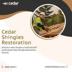 Cedar shingles restoration helps you maintain the integrity of the product

Our team of specialists has over 20 years of experience in cedar and timber maintenance. So, if you are looking for Cedar Shingles Restoration Auckland to restore and recoat your cedar, or if you wish to clad with new cedar and need a coating solution, we are here to help. Get in touch with our experts today.