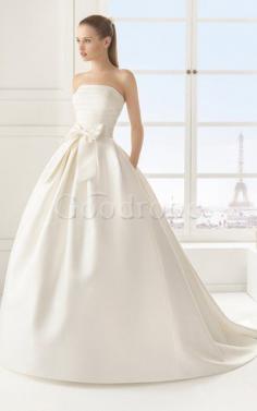 Robe de mariée exceptionnel de bustier a eglise ligne a avec nœud