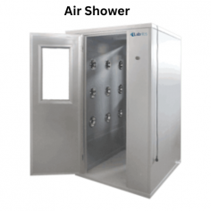 Labnics Air Shower directs filtered air onto objects or people passing through. The microbial air sampler, designed for single-person, double-side operation, features 12 nozzles with a 30 mm diameter, air velocities of 15-20 m/s, and is equipped with HEPA filters for effective air purification.
