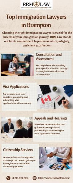 Choosing the right immigration lawyer is important for the success of your immigration journey. RRM Law stands out for its commitment to professionalism, integrity, and client satisfaction. Our top immigration lawyers in Brampton are well-versed in the ever-evolving immigration laws and regulations. Visit us now.