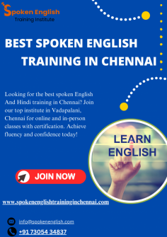 www.spokenenglishtraininginchennai.com Spoken English Training Course in Chennai Provide Best Spoken English Training in Chennai, Spoken English Training in Chennai, Spoken English Training in Vadapalani, Advanced Spoken English Training in Chennai, Online Spoken English Training Institute in Chennai, Best Spoken English Training in Chennai, Vadapalani. Spoken English Training in Chennai. We are the Best No.1 Spoken English Training Institute in Chennai & Vadapalani, Spoken English Course in Chennai, Spoken English Training Institute in Chennai, Spoken English Class in Chennai, Spoken English Classes in Chennai, Best Spoken English Training Center in Chennai, Spoken English Certification Course in Chennai. Best Spoken English Training Courses with 100% JOB Placements & Certification, Live Project to Practice. Start Learning With FREE DEMO CLASS Enroll Now! Spoken English Training in Chennai is one of the top-most and trustworthy training institutes in Chennai. We have excelled in training over 1500+ students. We are the leading Spoken English training institute in Chennai, Spoken English training in Chennai, Best Spoken English courses institutes, Spoken English training in Chennai with 100% placements, Best Spoken English training institute in Chennai
