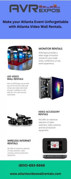 Experience the difference with AVR Expos: Top audio-visual rentals for trade shows and business events
nationwide. 