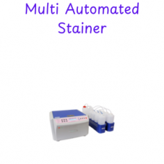 Labmate Multi Automated Stainer handles high-throughput staining, including Ziehl-Neelsen, Kenyon, and fluorescence techniques. It processes 10-20 slides per cycle, using 1.2-1.8 ml of reagent per slide in 13-18 minutes. Its compact design and intuitive interface fit any lab countertop.