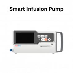 Abimed smart infusion pump is designed to work on both batteries and power supplies. Unit features a flow rate range of 0.01 to 2000 ml/h, an infusion mode of ml/h (including rate mode and time mode), and a and a body weight mode. It has a 4.3-inch color touch screen, and parameters can be set and edited directly on the touch screen.