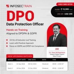 The Data Protection Officer (DPO) training course by InfosecTrain helps organizations comply with General Data Protection Regulation (GDPR) requirements by identifying and addressing gaps in their current processes related to procedures, privacy policies, consent forms, data protection impact assessments, and working instructions.