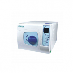 Labtro Dental Autoclave is a 12L sterilizer with a 16-bit microprocessor, Euro Class B system, and 3 pulsating vacuum cycles. It features a jet-type steam generator and safety-enhancing double-door auto-locking. Alarming systems for water levels and compact design make it efficient and easy to use.