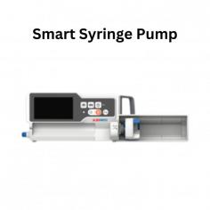 Abimed smart syringe pump features a 4.3-inch touch screen for direct parameter settings, supports syringe sizes 5 ml to 50/60 ml, a flow rate range of 0.01 to 2000 ml/h, records up to 5000 logs of history, and auto-recognizes syringe brands and sizes after calibration. It offers 4 selectable occlusion levels and stores up to 20 syringe brands in its open system.