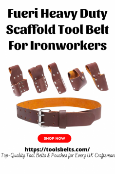 The 6 Pcs Leather Scaffolding Tool Belt for Ironworkers is designed for strength and durability. Made from extra-thick leather, it can handle the heavy tools used by ironworkers. The belt includes six pieces for organizing essential tools. Its reinforced stitching ensures it lasts through tough conditions. 
