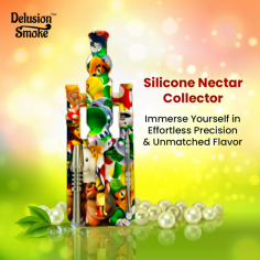 Experience unmatched durability and convenience with Delusion Smoke’s Silicone Nectar Collector. Crafted from high-grade, heat-resistant silicone, this portable nectar collector is perfect for dabbing on the go or at home. Its flexible design ensures easy handling and maintenance, while the detachable parts make it simple to clean. Whether you’re a beginner or a seasoned concentrate enthusiast, the Silicone Nectar Collector provides smooth hits with ease and precision. Add a splash of color and functionality to your sessions with this must-have dabbing tool from Delusion Smoke!