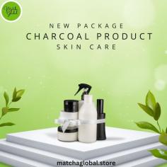 A matcha charcoal product is a blend that combines matcha green tea powder with activated charcoal