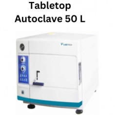 Labexpo Tabletop Autoclave is a 50L, N-class, computer-controlled sterilizer with a temperature range of 105–134 °C and a sterilization pressure of 0.22 Mpa. Features include automatic shutoff, cold air discharge, and protection against high temperatures and pressure. Digital LCD, rapid sterilization, and automated drying are included.

