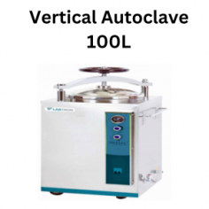 Labtron vertical autoclave with 100L capacity is designed with an indicator light that indicates working status, a dual scale numerical pressure gauge, and a safe inflating type seal. It features a safety valve and door locking system with a pressure or temperature overloading protection device, four wheels for easy movement of the unit, and a self-bulge seal ring to prevent leakage.
