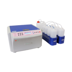  Labmate Multi Automated Stainer is an energy-efficient 3-in-1 system for Ziehl-Neelsen, Kinyoun, and fluorescence staining. It processes 10-20 slides per cycle using 1.2-1.8 ml of reagent in 13-18 minutes, ideal for acid-fast bacteria and fluorescence assays.
