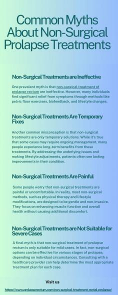 Non-surgical treatments for rectal prolapse offer an appealing alternative for those looking to avoid surgery. Despite their advantages, several myths can cause confusion and hesitation. 