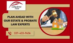 Create a Comprehensive Estate Plan with Our Expert Legal Team!

Our expert estate planning and probate lawyers in Lake Charles, Louisiana, will get you through tough legal issues with a lot of compassion and the accuracy you need. Having a will, a living trust, asset protection, and estate administration will be handled personally to ensure your needs are met. Contact Lake Area Title at 337-433-9436 for more details!