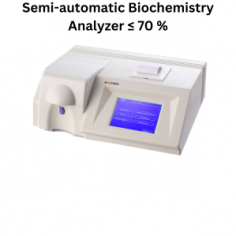 Zimed semi-automatic biochemistry analyzer operates at wavelengths of 340 nm, 405 nm, 492 nm, 510 nm, 546 nm, 578 nm, and 630 nm. It supports assay modes including end-point, kinetics, fixed-time absorbance, and turbidimetry, with options for both linear and non-linear calibration.
