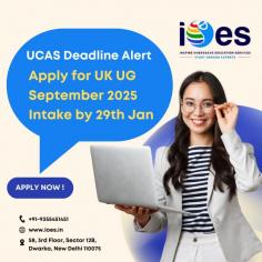 ⏰ Time is ticking! Apply for the UK undergraduate September 2025 intake through UCAS before the 29th January deadline. 