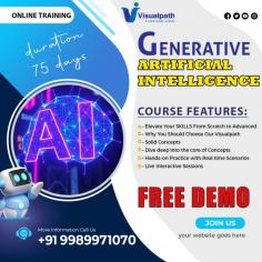 Visualpath GenAI Training (globally) offers an in-depth exploration of AI models such as GPT, GANs, and VAEs, with a focus on text generation, image synthesis, and the ethical considerations surrounding artificial intelligence. To schedule a Free demo, please contact +91-9989971070.
Visit our Blog: https://visualpathblogs.com/
Whatsapp:  https://www.whatsapp.com/catalog/919989971070
Visit: https://www.visualpath.in/online-gen-ai-training.html
