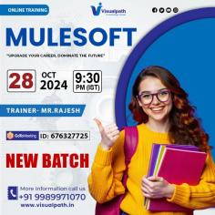 Attend Online #Newbatch On #Mulesoft by Mr. Rajesh. Join Now: https://meet.goto.com/676327725 Batch on: 28/10/2024 @9:30 PM (IST). Contact us: +91 9989971070. WhatsApp: https://www.whatsapp.com/catalog/919989971070/ Blog link: https://visualpathblogs.com/ Visit https://visualpath.in/Mulesoft-Training-in-hyderabad.html