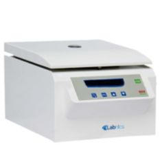 Labnics micro haematocrit centrifuge is a digitally controlled device with a 12,000 rpm max speed, 15,800×g RCF, 0-99 min timer, and 24-capillary rotor capacity. It features a compact design with a safety interlock system that prevents lid opening during operation.