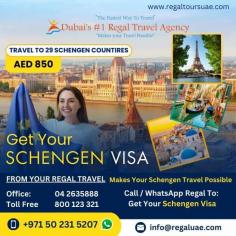 If you are looking for a Schengen Visa for UAE Residents from Dubai? Regal Travel Agency can help you obtain your visa easily and without hassle. With over 11 years of experience, Regal Tours specializes in processing Schengen visas for business, tourism, and single or multiple entries. Most Dubai residents prefer Regal Travel Agency for their Schengen visa needs, as we have successfully processed thousands of Schengen and European visa applications since 2013.