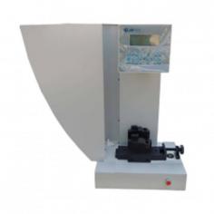 Labnics charpy/izod impact tester evaluates material toughness with impact speeds of 2.9 m/s (1J-5J) and 3.8 m/s (7.5J-25J) for charpy and 3.5 m/s for izod (1J-25J). It features a 322 mm izod center distance, an LCD display for easy readings and a mini printer for results.