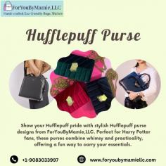 Show your Hufflepuff pride with stylish Hufflepuff purse designs from ForYouByMamie,LLC. Perfect for Harry Potter fans, these purses combine whimsy and practicality, offering a fun way to carry your essentials. Ideal for casual outings or themed events, our collection lets you display your house loyalty with flair and functionality.
