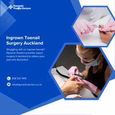 Ingrown Toenail Surgery Services offered by Dynamic Family Doctors

Circumcision clinic Auckland is a medical clinic that offers a variety of services. The clinic offers the full range of services, the ingrown toenail surgery Auckland more complicated operations. Circumcision clinic Auckland is a medical clinic where a variety of services to are available in our clinic.